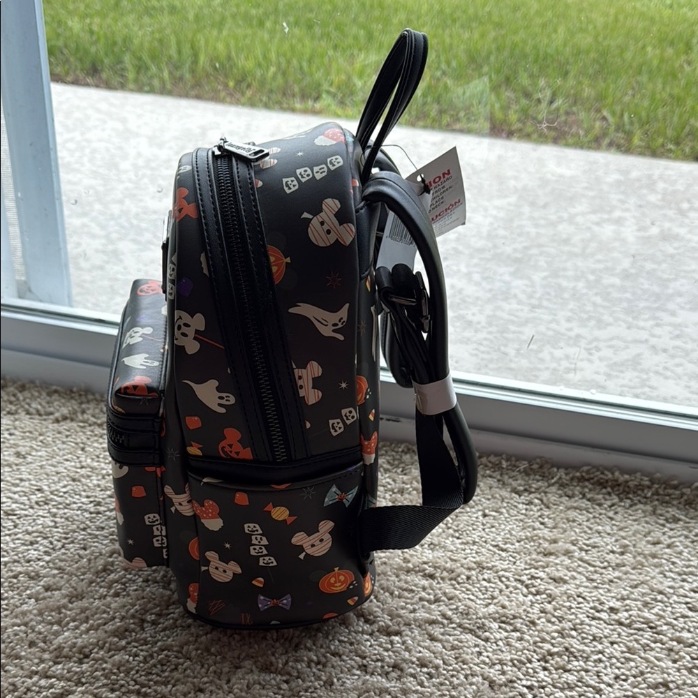 Loungefly Disney Parks Halloween Black Backpack - Picture 4 of 8
